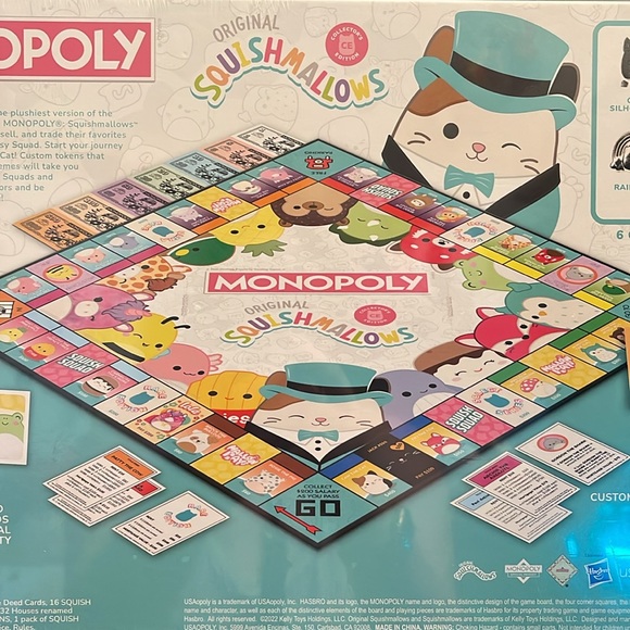 NWT MONOPOLY: Original Squishmallows Collector's Edition Game - Family Fun! - Picture 8 of 8